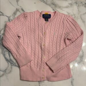 Polo Ralph Lauren Light Pink Cable Cardigan 4T